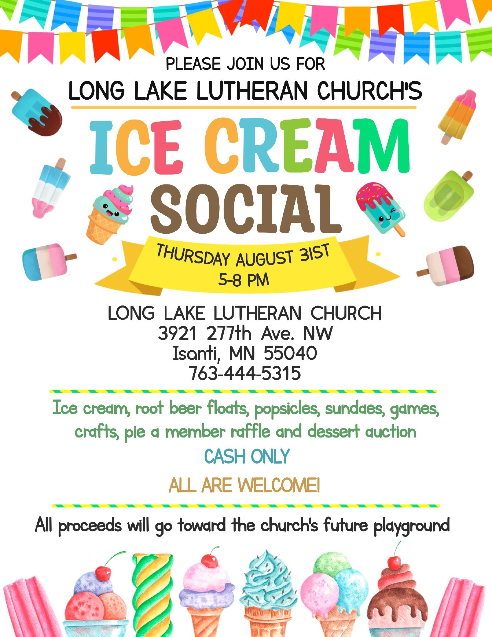 Ice Cream Social at Long Lake Lutheran Church